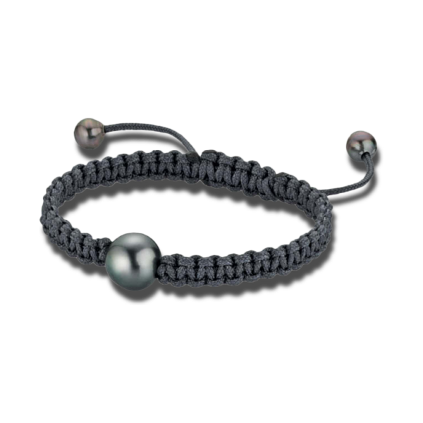 Gellner Armschmuck Divers. Gellner Basic PS Armband aus Nylon mit 3 Tahiti-Perlen Größe 17 cm.