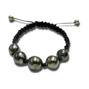 Gellner Armschmuck Divers. Gellner Basic PS Armband aus Nylon mit 7 Tahiti-Perlen.
