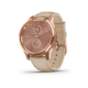 vívomove® Luxe, Rosegold mit Schnellwechsel-Leder-Armband 20mm Beige/mit Naht. 010-02241-01