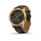 vívomove® Luxe, Gold mit Schnellwechsel-Leder-Armband 20mm Schwarz/geprägt