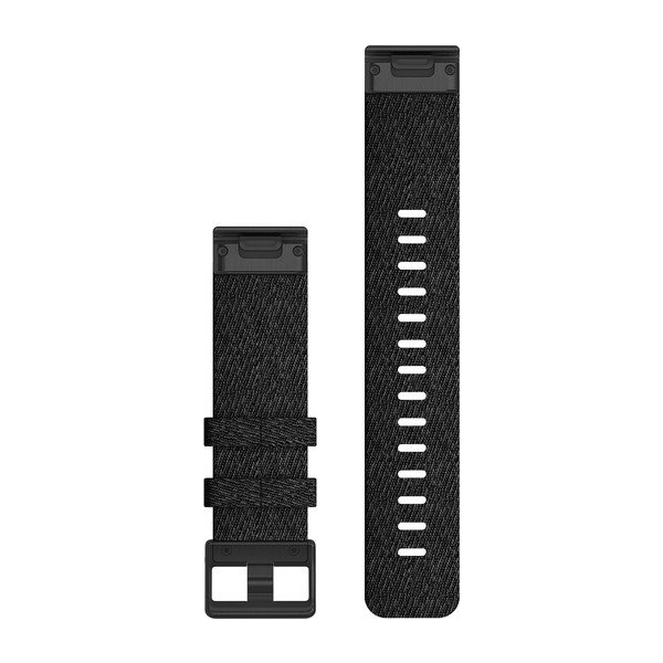Garmin Fenix 6 22mm Schwarzmeliertes Nylon Armband Quickfit - 010-12863-07-1